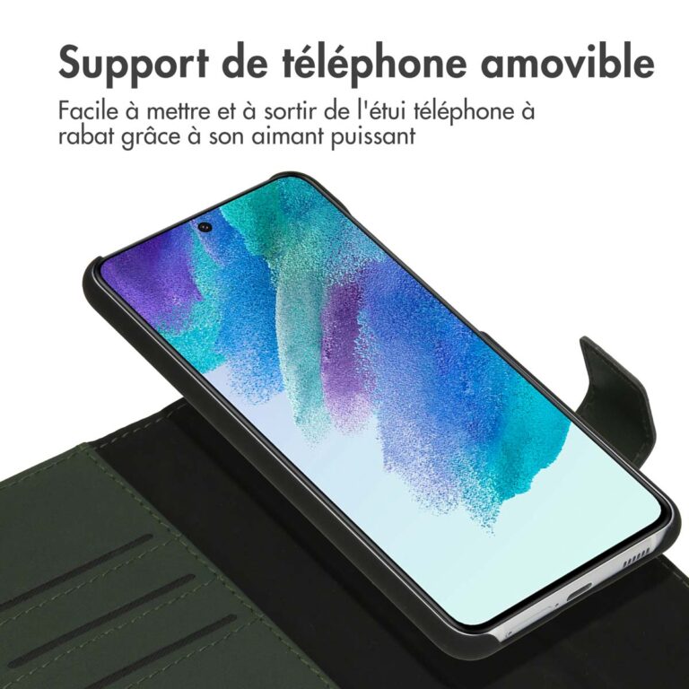 Accezz Premium Leather 2 in 1 Wallet Bookcase Samsung Galaxy S21 FE - Groen - Afbeelding 7