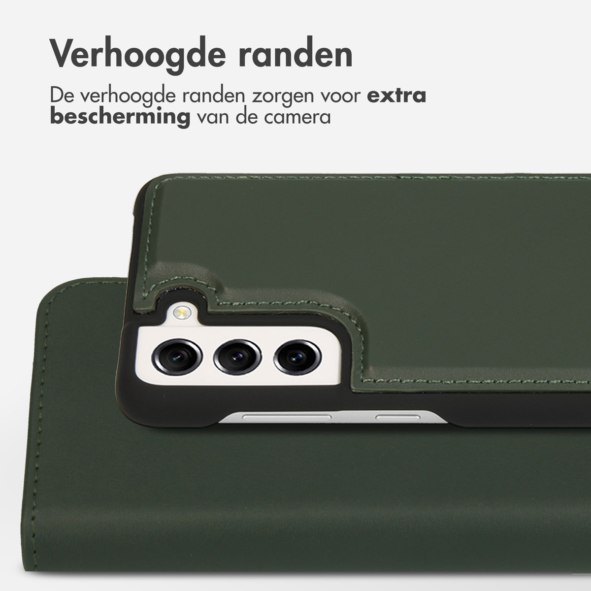 Accezz Premium Leather 2 in 1 Wallet Bookcase Samsung Galaxy S21 FE - Groen - Afbeelding 10