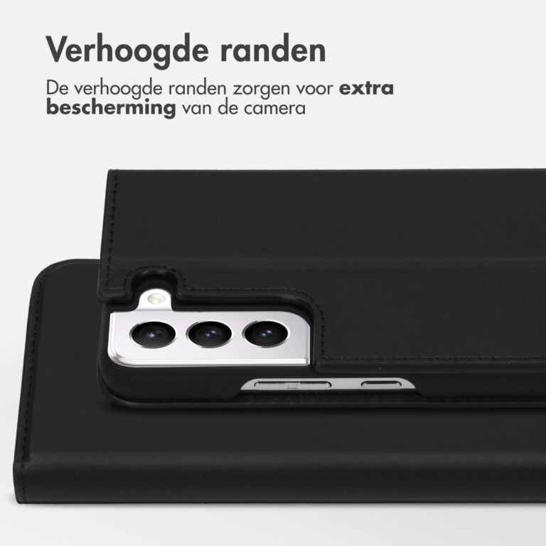 Accezz Premium Leather Slim Bookcase Samsung Galaxy S22 - Zwart - Afbeelding 8