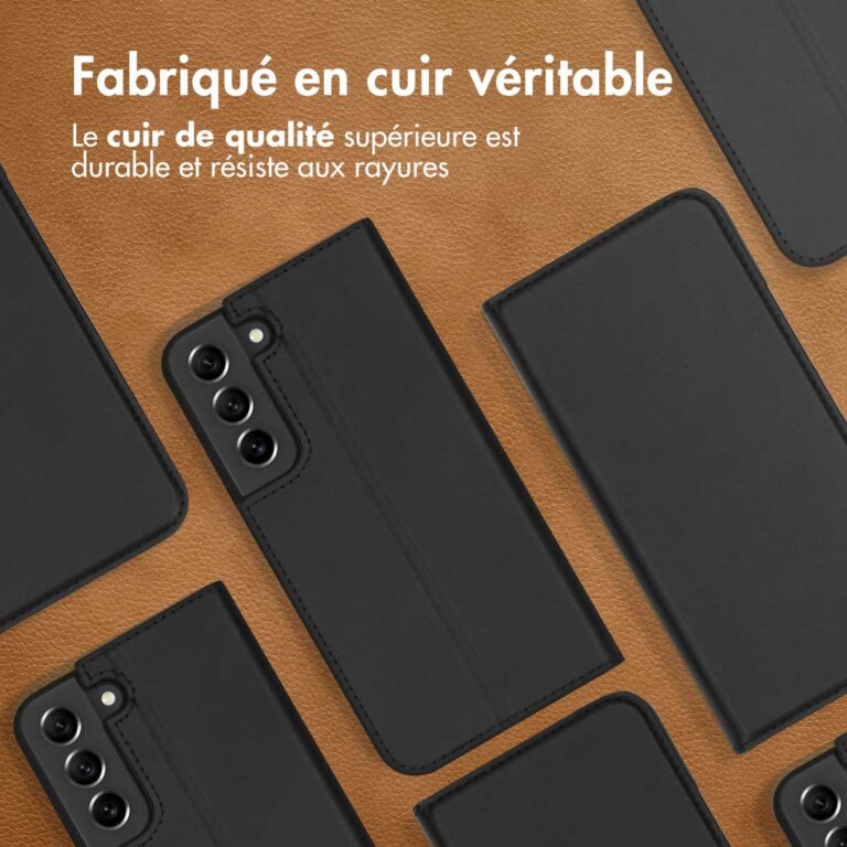 Accezz Premium Leather Slim Bookcase Samsung Galaxy S22 - Zwart - Afbeelding 9
