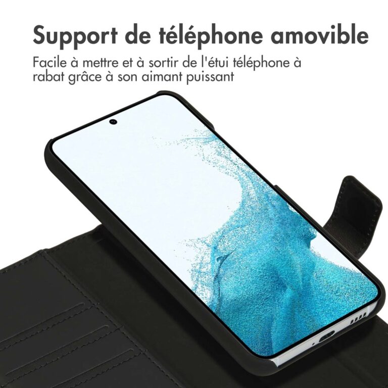 Accezz Premium Leather 2 in 1 Wallet Bookcase Samsung Galaxy S22 - Zwart - Afbeelding 7
