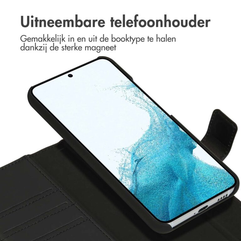 Accezz Premium Leather 2 in 1 Wallet Bookcase Samsung Galaxy S22 - Zwart - Afbeelding 4