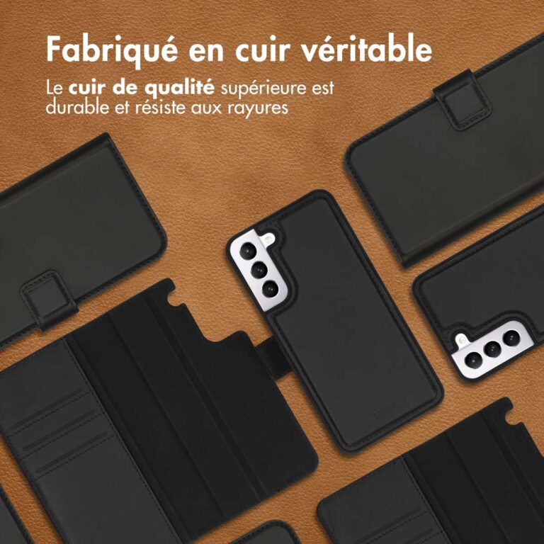 Accezz Premium Leather 2 in 1 Wallet Bookcase Samsung Galaxy S22 - Zwart - Afbeelding 5