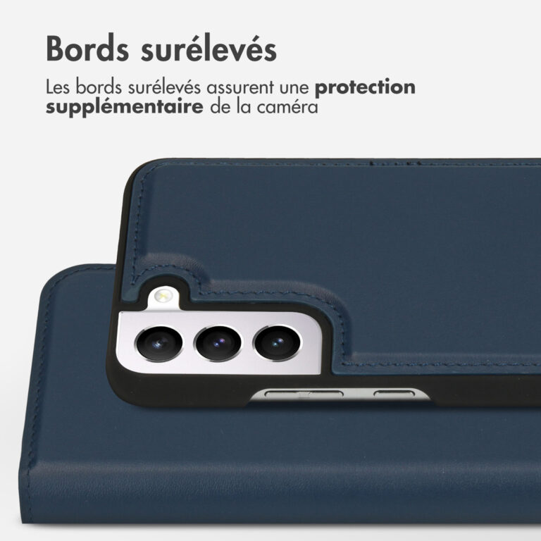 Accezz Premium Leather 2 in 1 Wallet Bookcase Samsung Galaxy S22 - Donkerblauw - Afbeelding 6