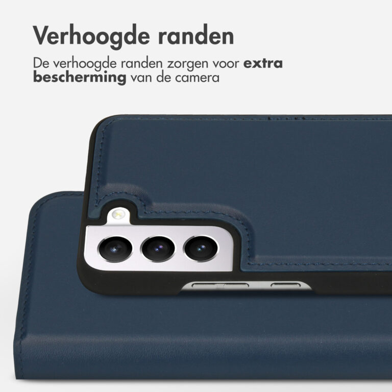 Accezz Premium Leather 2 in 1 Wallet Bookcase Samsung Galaxy S22 - Donkerblauw - Afbeelding 4