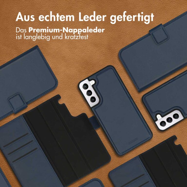 Accezz Premium Leather 2 in 1 Wallet Bookcase Samsung Galaxy S22 - Donkerblauw - Afbeelding 8
