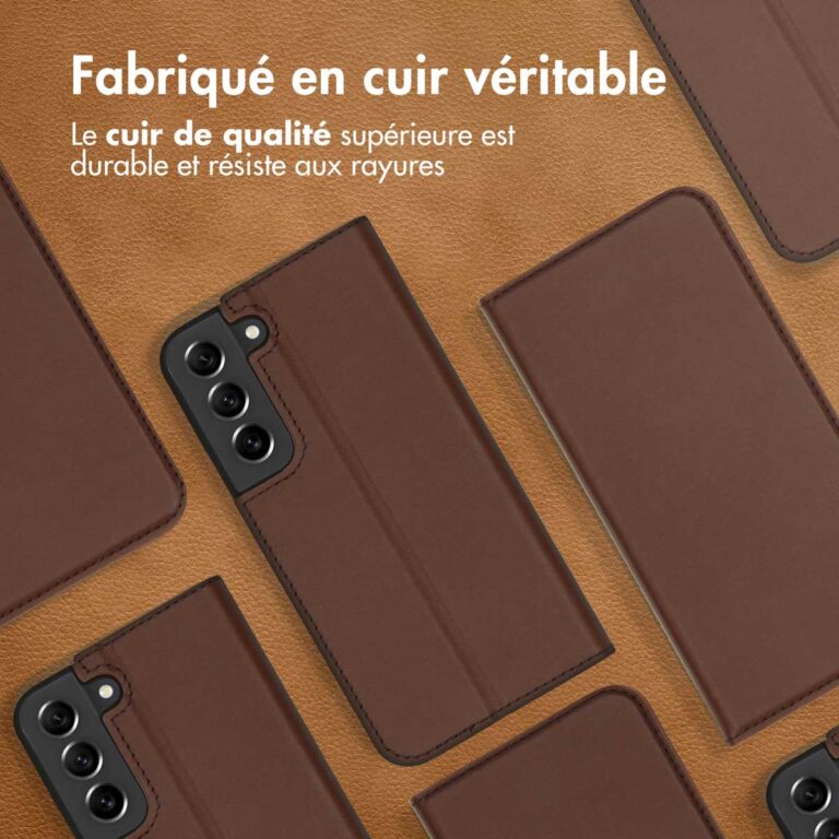 Accezz Premium Leather Slim Bookcase Samsung Galaxy S22 Plus - Bruin - Afbeelding 9