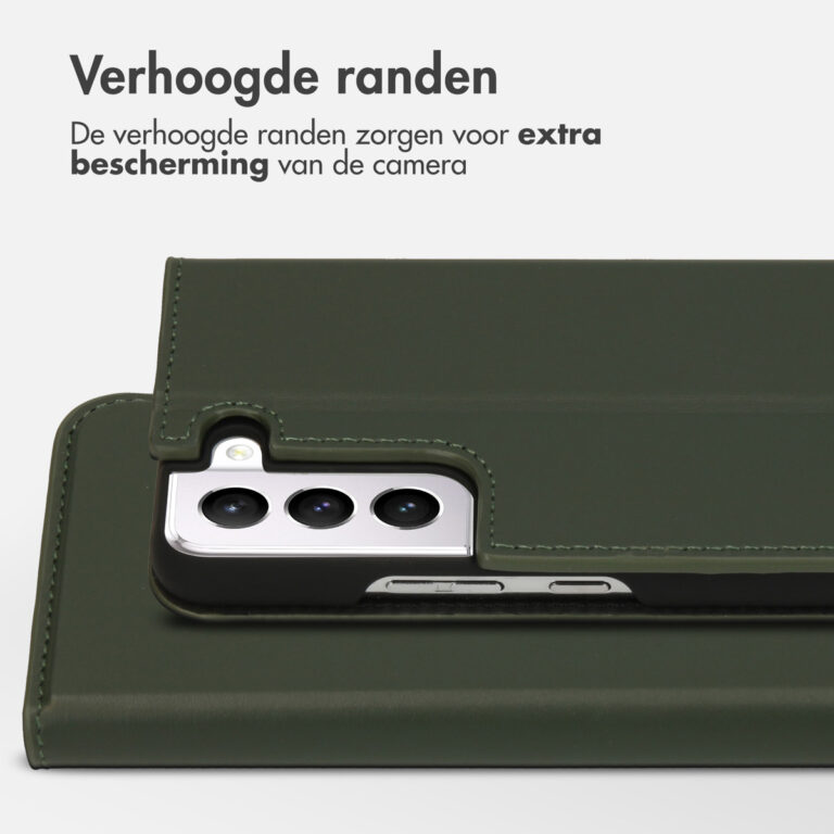 Accezz Premium Leather Slim Bookcase Samsung Galaxy S22 Plus - Groen - Afbeelding 8