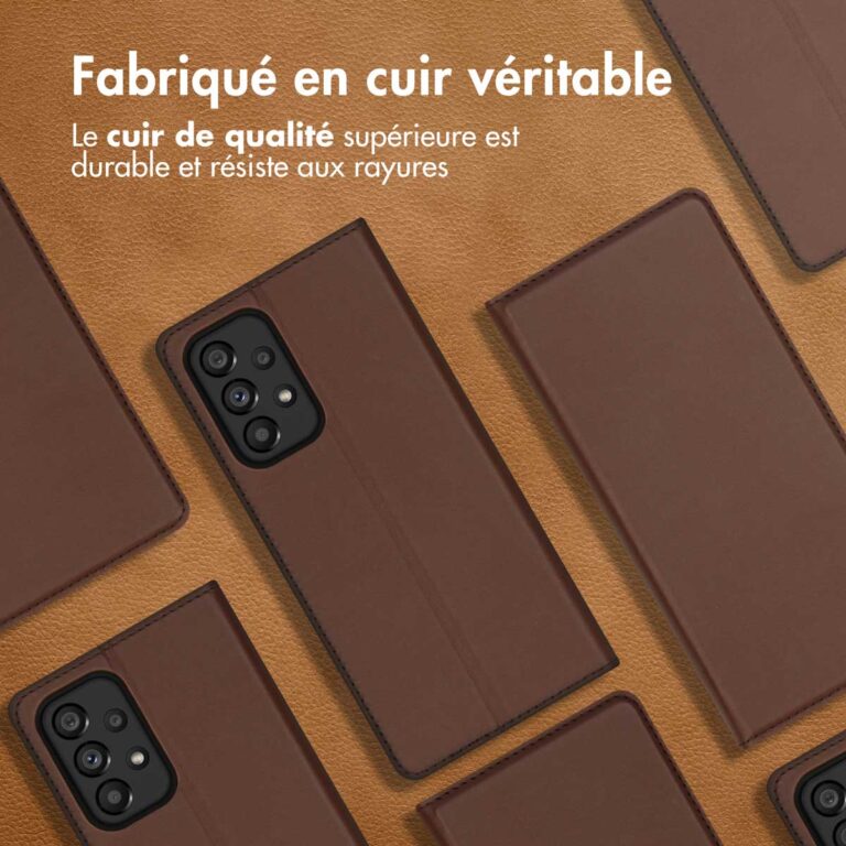 Accezz Premium Leather Slim Bookcase Samsung Galaxy A53 - Bruin - Afbeelding 9