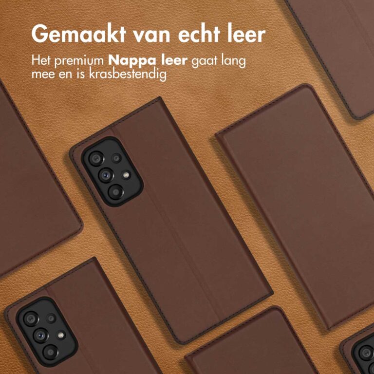 Accezz Premium Leather Slim Bookcase Samsung Galaxy A53 - Bruin - Afbeelding 6