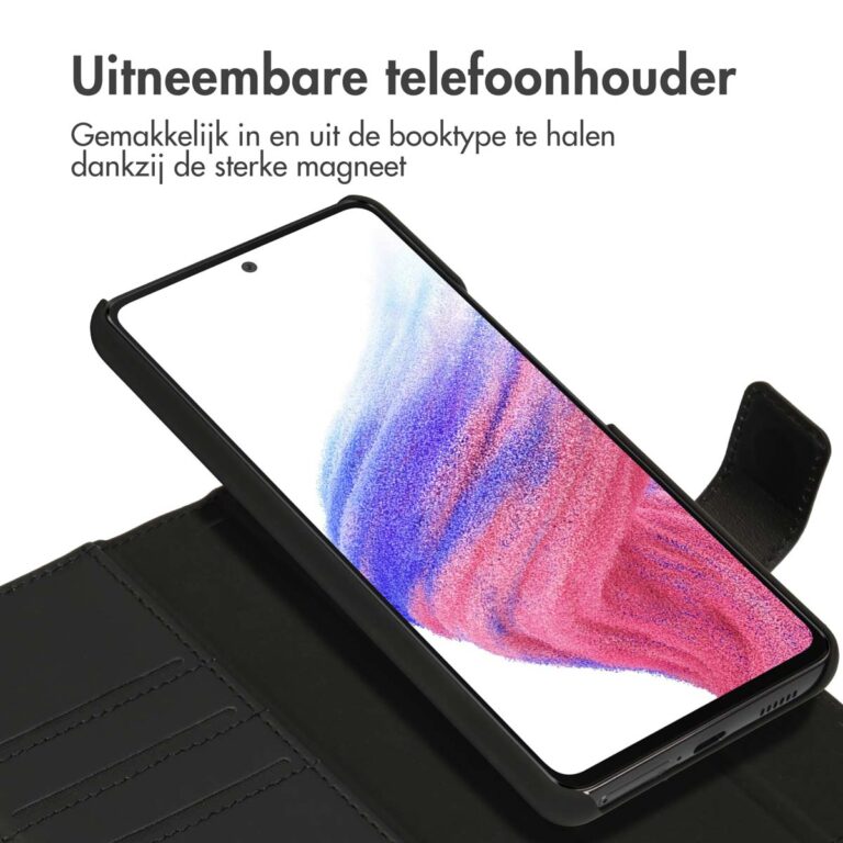 Accezz Premium Leather 2 in 1 Wallet Bookcase Samsung Galaxy A53 - Zwart - Afbeelding 4