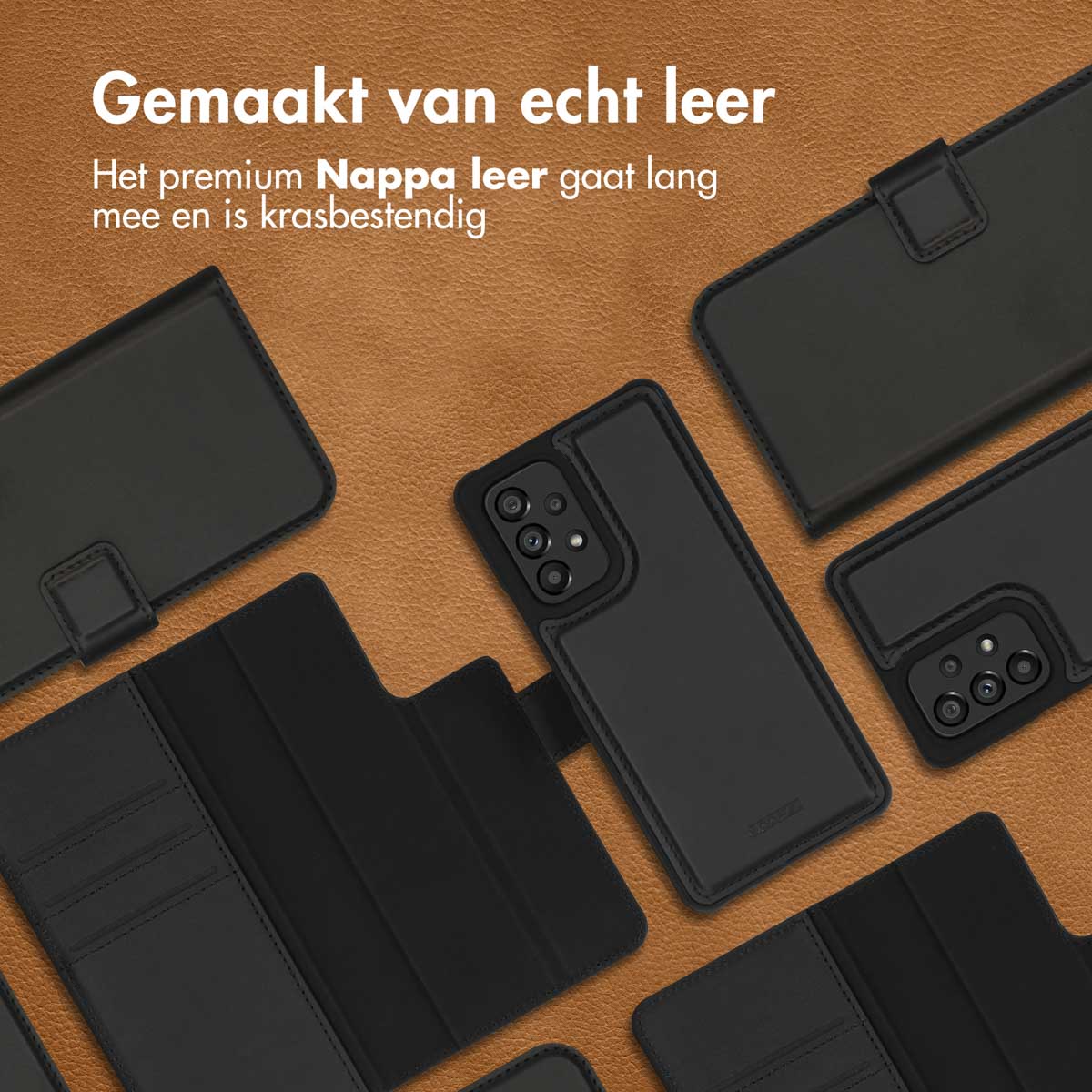 Accezz Premium Leather 2 in 1 Wallet Bookcase Samsung Galaxy A53 - Zwart - Afbeelding 4