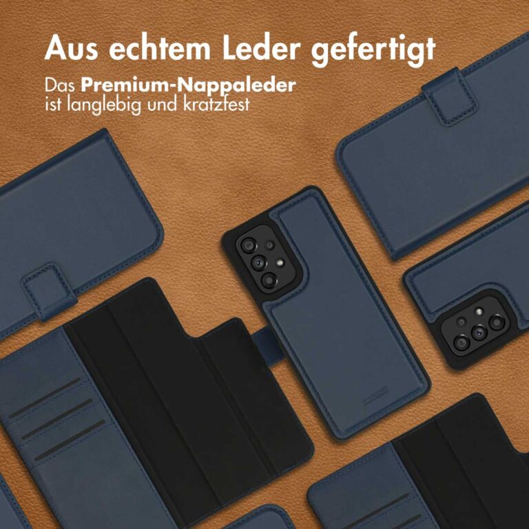 Accezz Premium Leather 2 in 1 Wallet Bookcase Samsung Galaxy A53 - Donkerblauw - Afbeelding 8