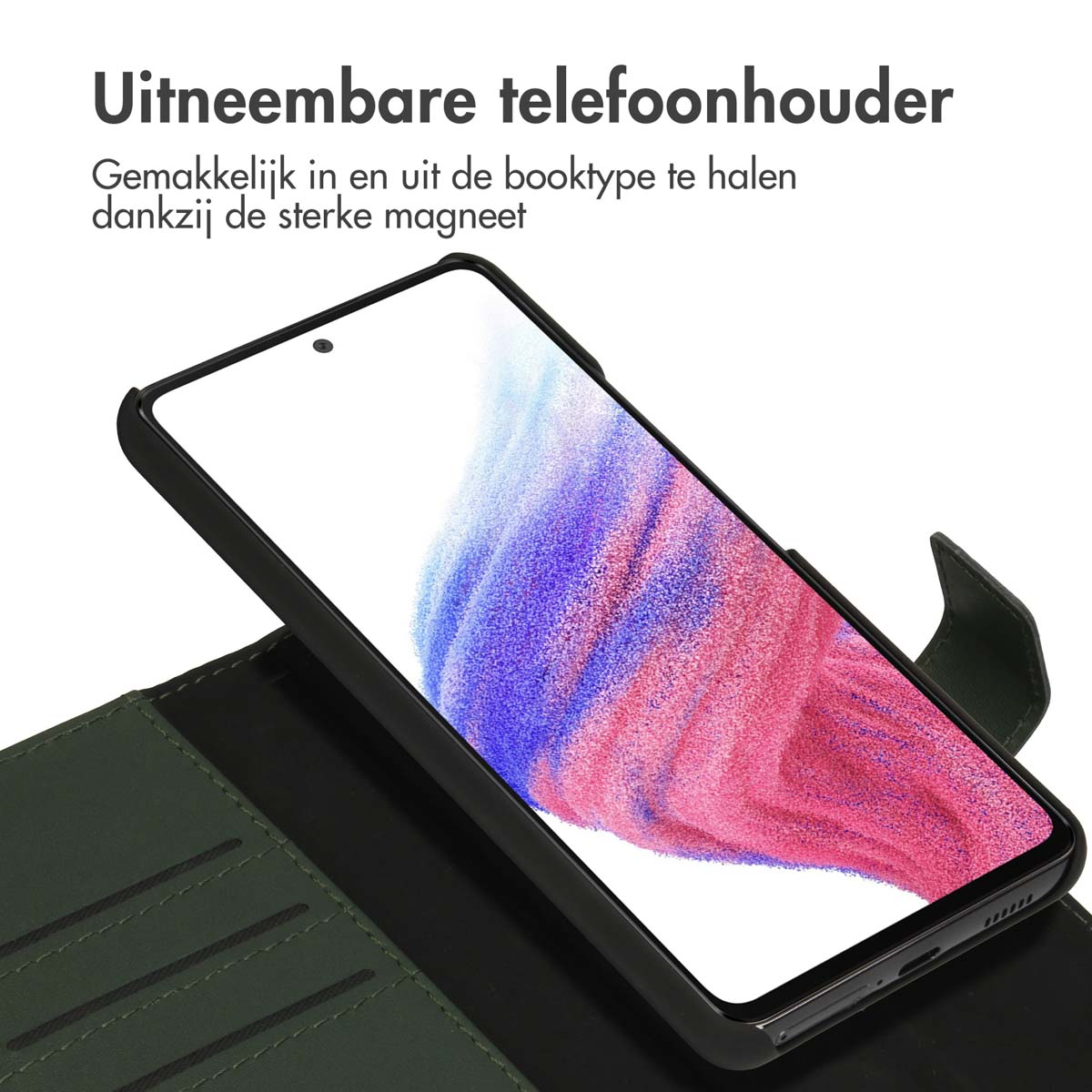 Accezz Premium Leather 2 in 1 Wallet Bookcase Samsung Galaxy A53 - Groen - Afbeelding 7