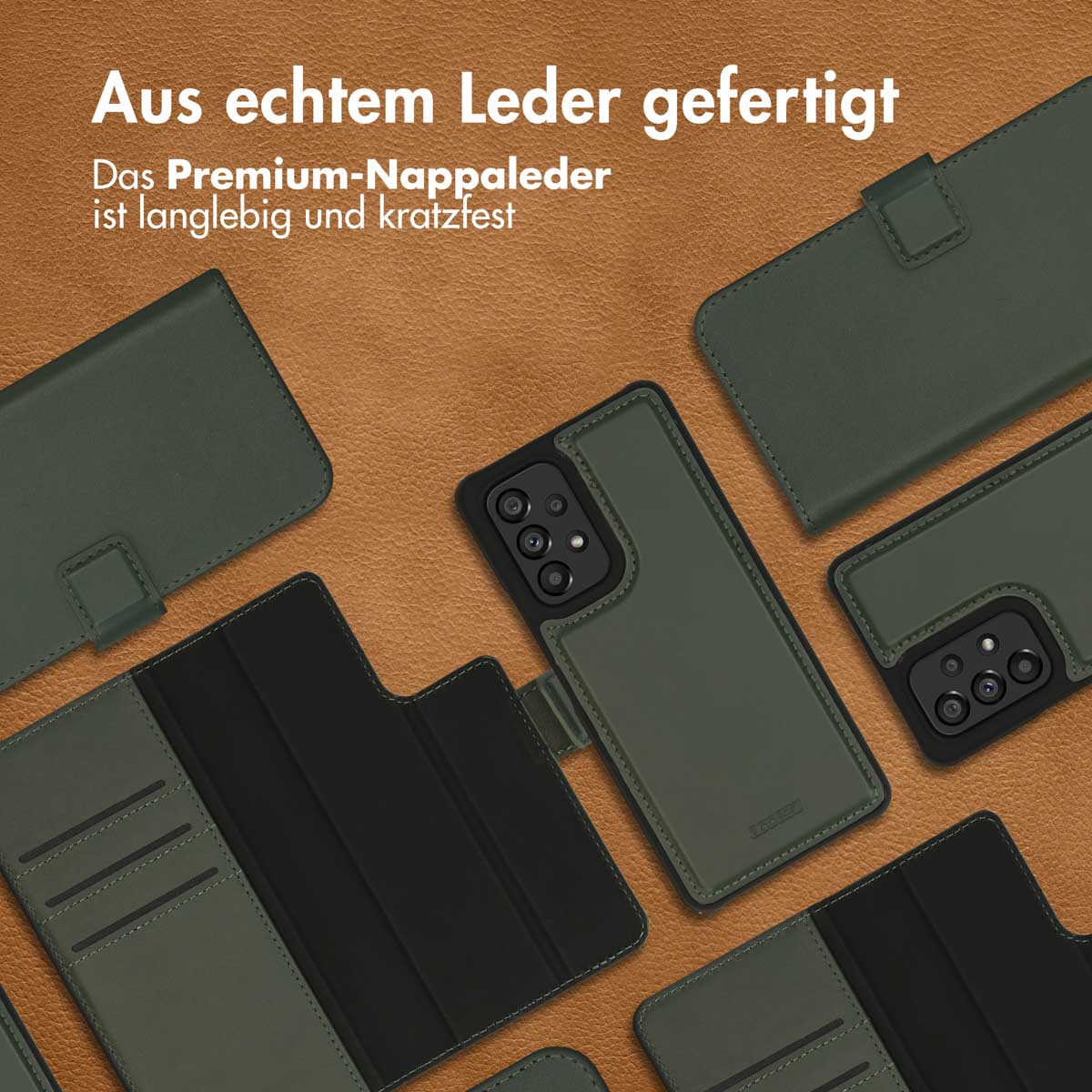 Accezz Premium Leather 2 in 1 Wallet Bookcase Samsung Galaxy A53 - Groen - Afbeelding 2
