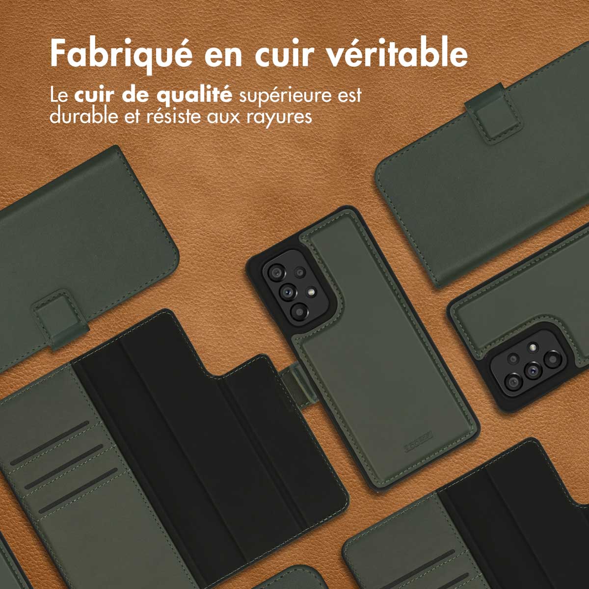 Accezz Premium Leather 2 in 1 Wallet Bookcase Samsung Galaxy A53 - Groen - Afbeelding 3