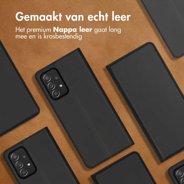 Accezz Premium Leather Slim Bookcase Samsung Galaxy A52(s) (5G/4G) - Zwart - Afbeelding 6