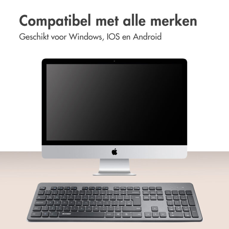 Accezz Premium Desktop QWERTY Bluetooth Keyboard - Zwart - Afbeelding 3