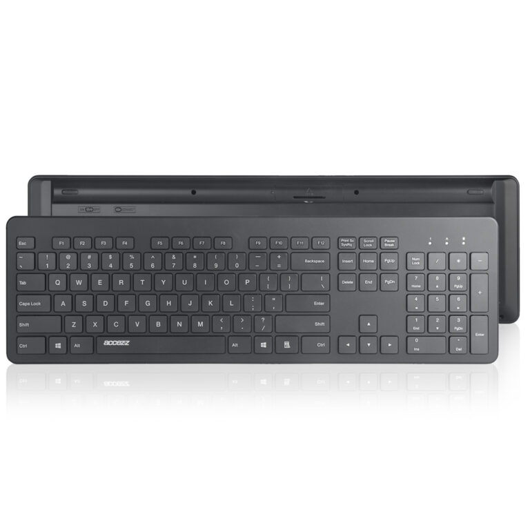 Accezz Premium Desktop QWERTY Bluetooth Keyboard - Zwart - Afbeelding 8
