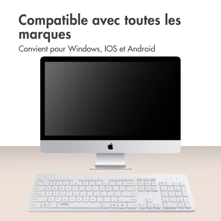 Accezz Premium Desktop QWERTY Bluetooth Keyboard - Wit - Afbeelding 10