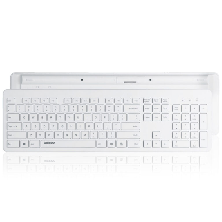 Accezz Premium Desktop QWERTY Bluetooth Keyboard - Wit - Afbeelding 8