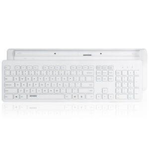 Accezz Premium Desktop QWERTY Bluetooth Keyboard - Wit