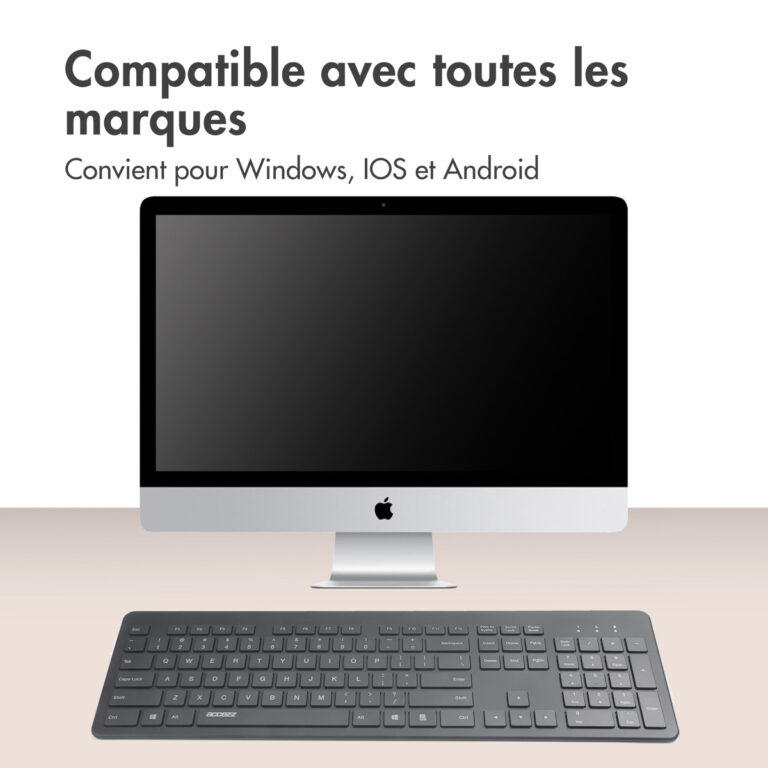 Accezz Premium Desktop QWERTY Bluetooth Keyboard - Grijs - Afbeelding 10