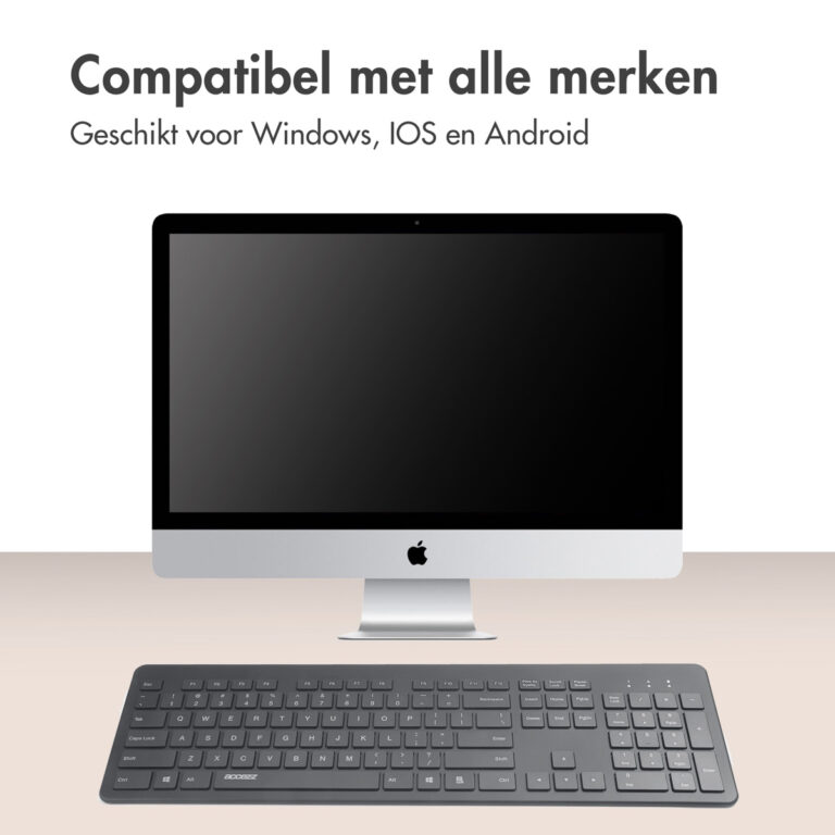 Accezz Premium Desktop QWERTY Bluetooth Keyboard - Grijs - Afbeelding 3