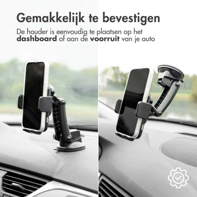 Accezz Telefoonhouder auto - Draadloze oplader - Dashboard en voorruit - Zwart - Afbeelding 8