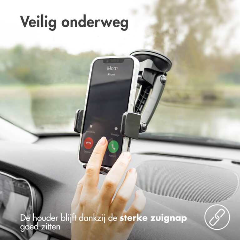 Accezz Telefoonhouder auto - Draadloze oplader - Dashboard en voorruit - Zwart - Afbeelding 5
