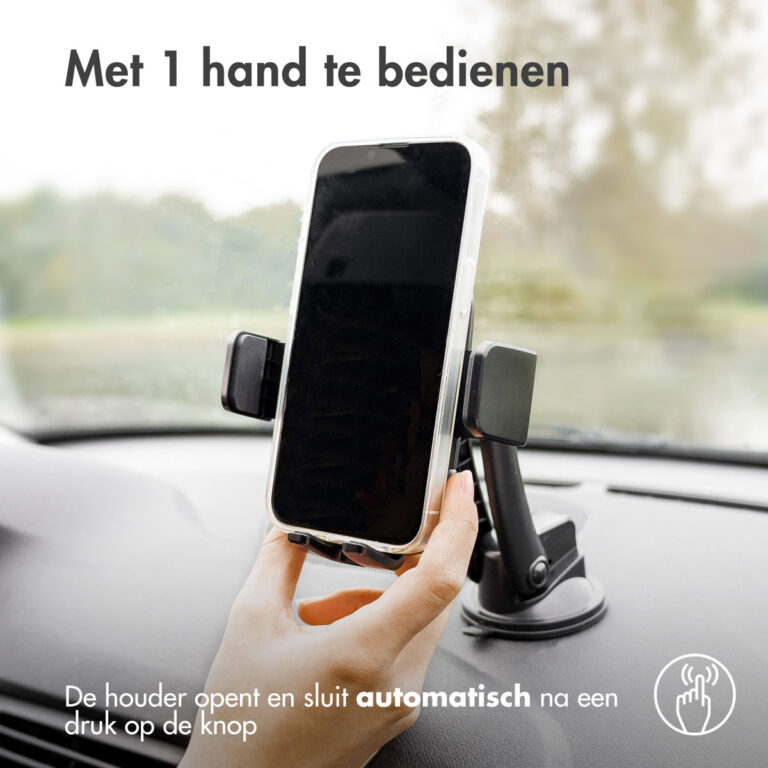 Accezz Telefoonhouder auto - Draadloze oplader - Dashboard en voorruit - Zwart - Afbeelding 3