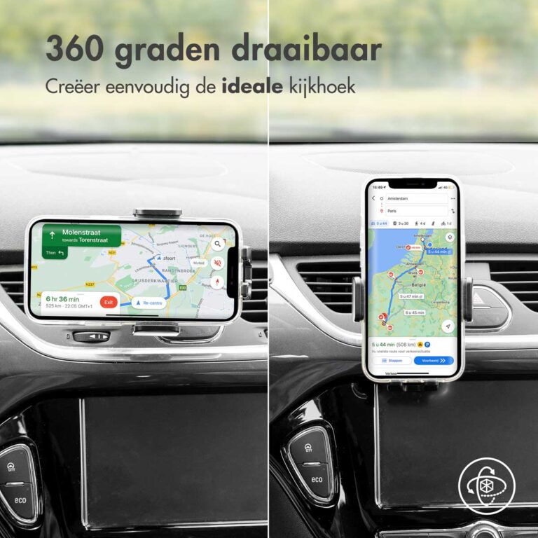 Accezz Telefoonhouder auto - Draadloze oplader - Ventilatierooster - Zwart - Afbeelding 7