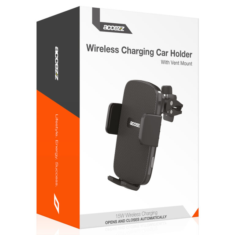 Accezz Telefoonhouder auto - Draadloze oplader - Ventilatierooster - Zwart - Afbeelding 9