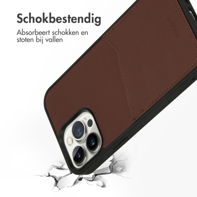 Accezz Premium Leather Card Slot Backcover Apple iPhone 13 Pro Max - Bruin - Afbeelding 7