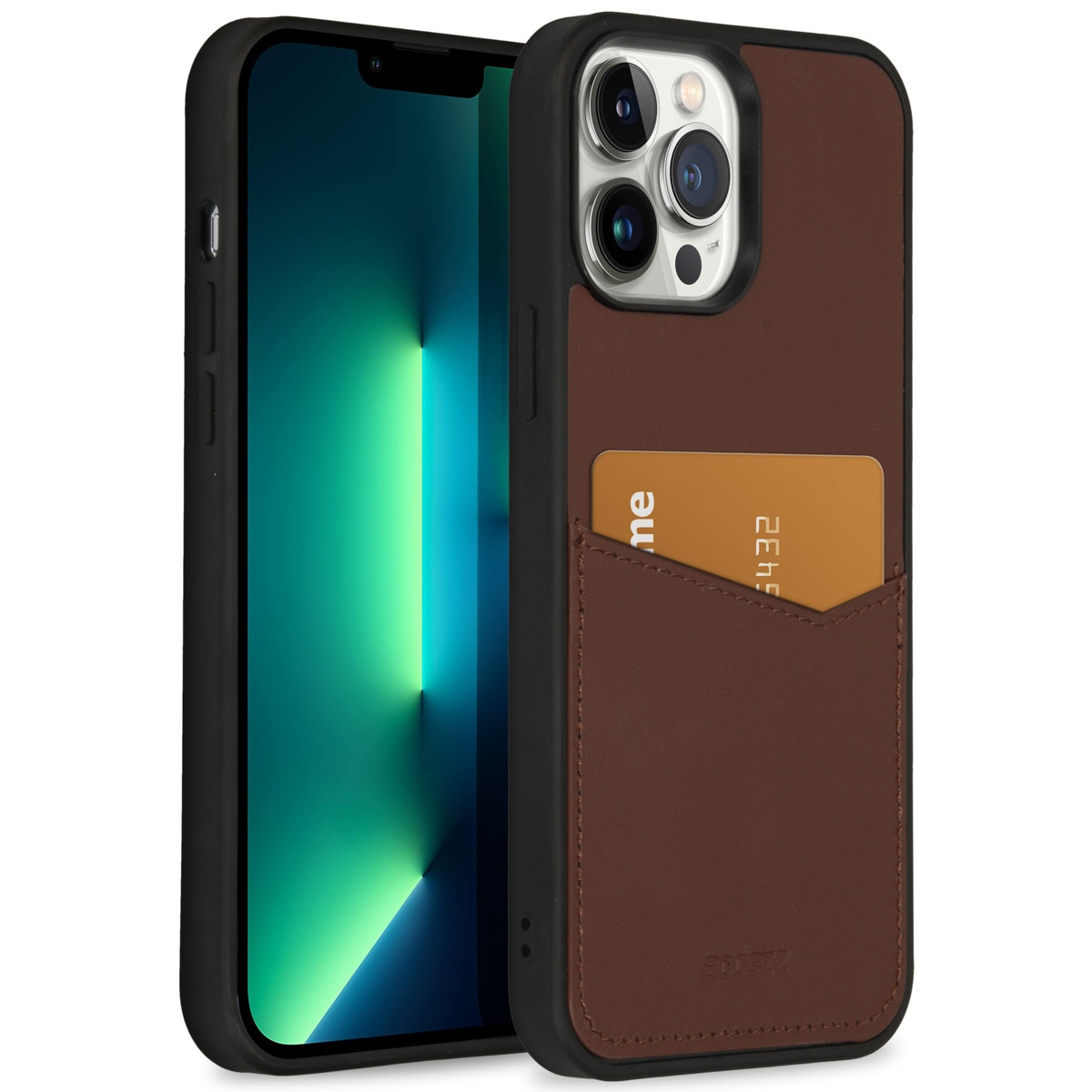 Accezz Premium Leather Card Slot Backcover Apple iPhone 13 Pro Max - Bruin - Afbeelding 10