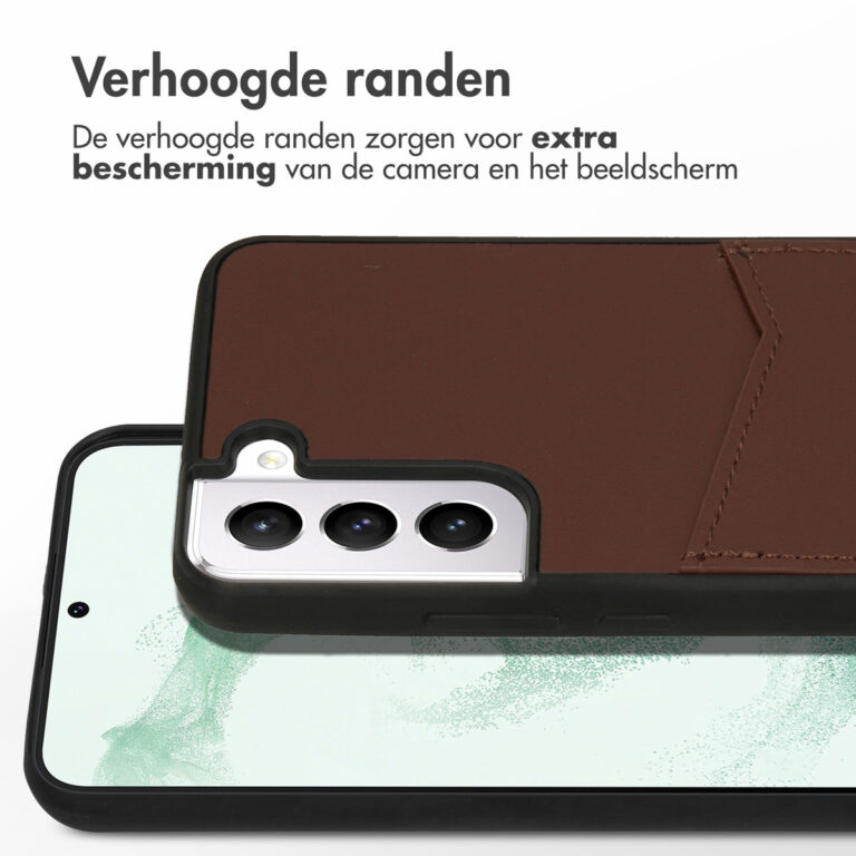 Accezz Premium Leather Card Slot Backcover Samsung Galaxy S22 Plus - Bruin - Afbeelding 10
