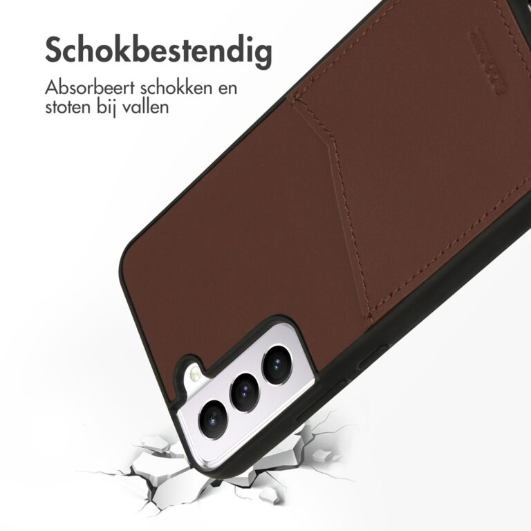 Accezz Premium Leather Card Slot Backcover Samsung Galaxy S22 Plus - Bruin - Afbeelding 8