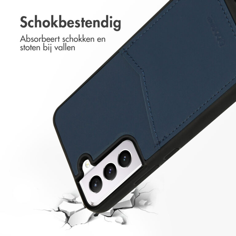 Accezz Premium Leather Card Slot Backcover Samsung Galaxy S22 Plus - Donkerblauw - Afbeelding 8