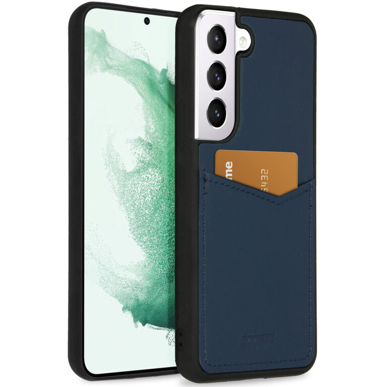 Accezz Premium Leather Card Slot Backcover Samsung Galaxy S22 Plus - Donkerblauw - Afbeelding 7