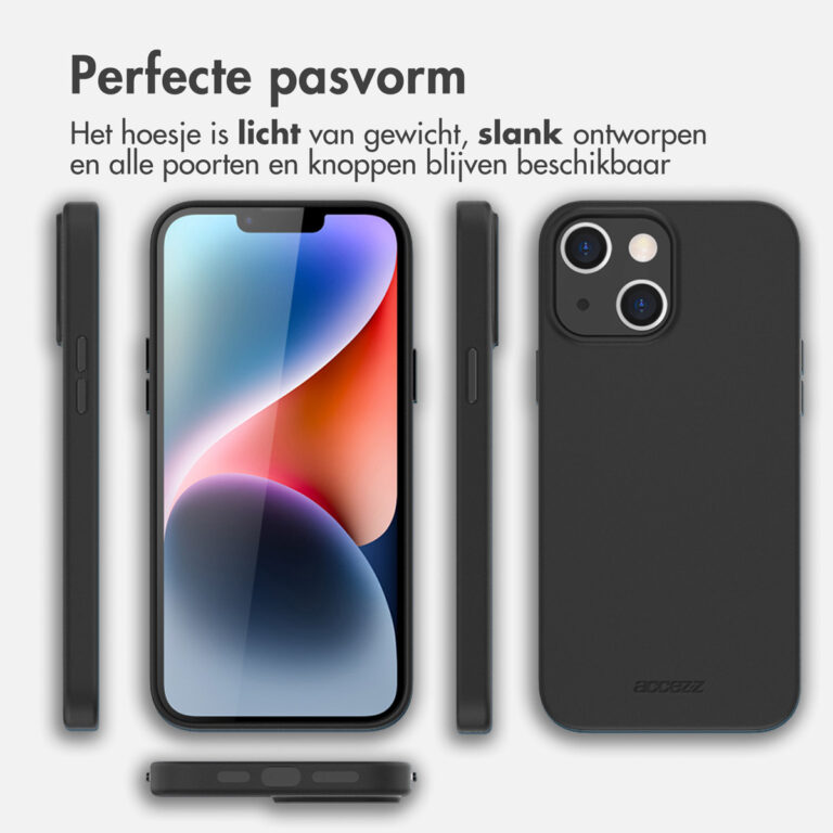 Accezz Leather Backcover met MagSafe Apple iPhone 14 Plus - Zwart - Afbeelding 7