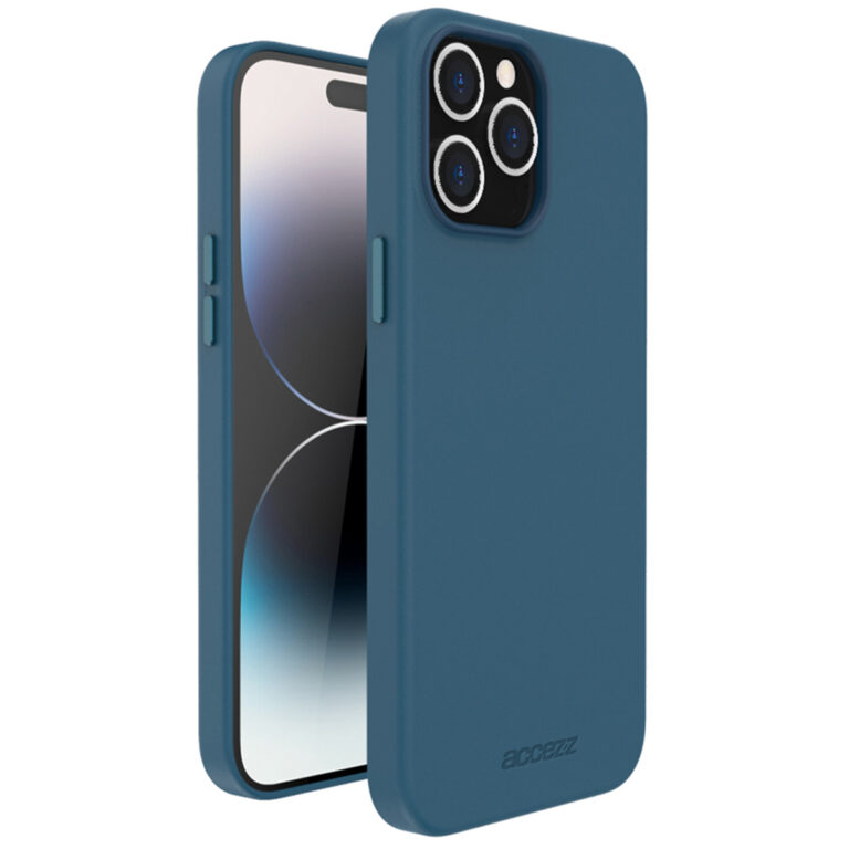 Accezz Leather Backcover met MagSafe Apple iPhone 14 Pro Max - Donkerblauw - Afbeelding 10