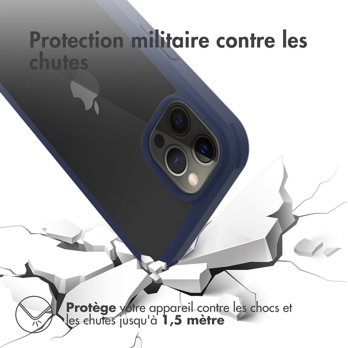 Accezz 360° Full Protective Cover Apple iPhone 14 Pro Max - Blauw - Afbeelding 8