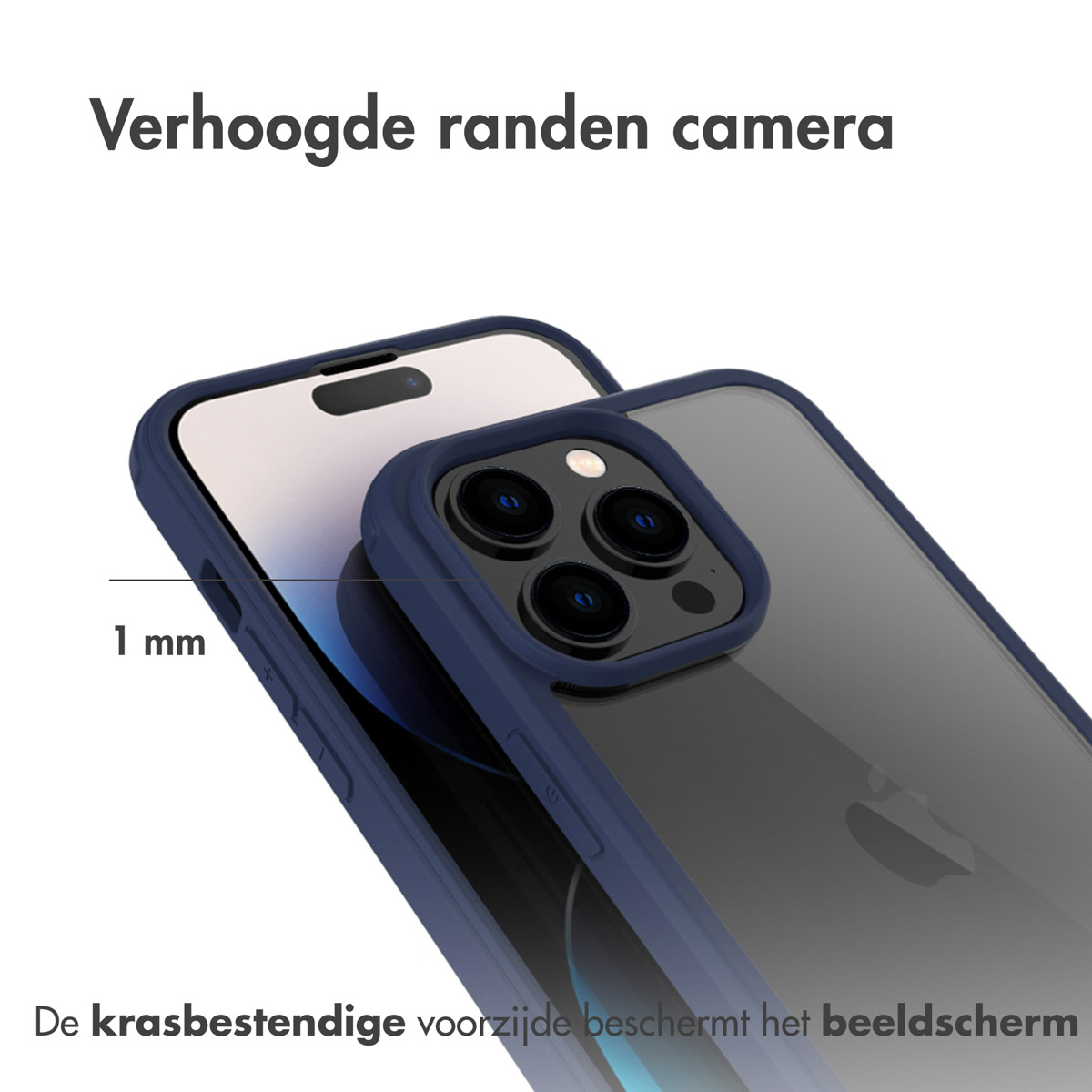 Accezz 360° Full Protective Cover Apple iPhone 14 Pro Max - Blauw - Afbeelding 10