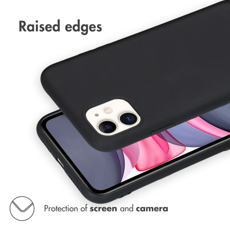 Accezz Color Backcover Apple iPhone 11 - Zwart - Afbeelding 2