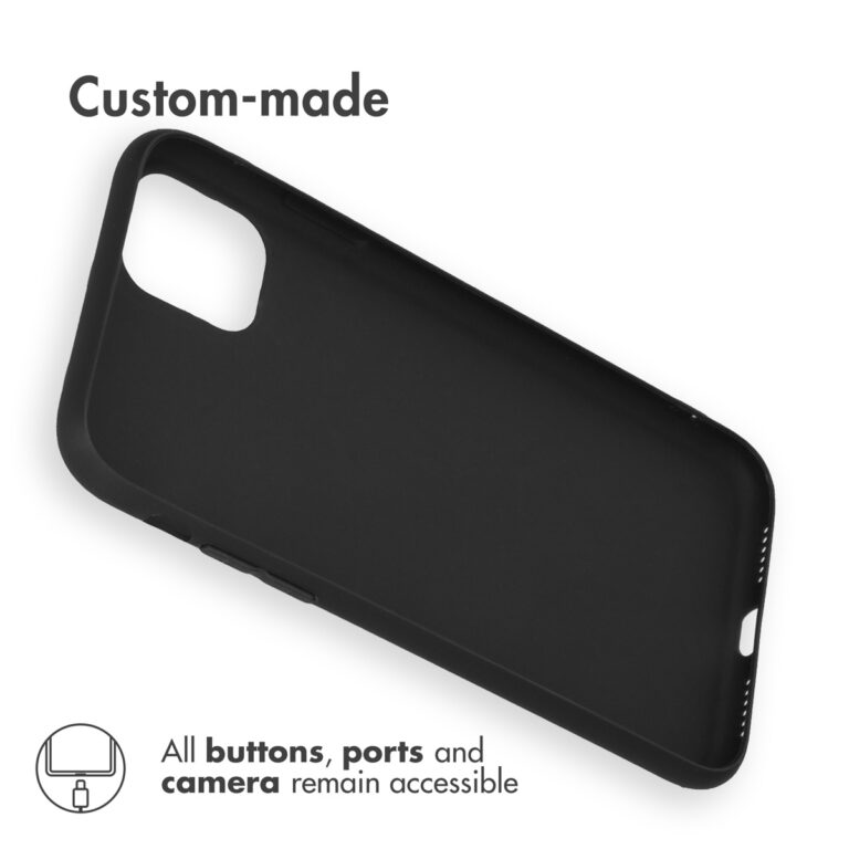 Accezz Color Backcover Apple iPhone 11 - Zwart - Afbeelding 3