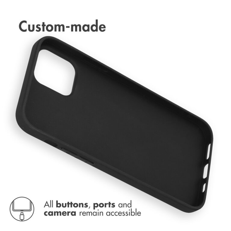 Accezz Color Backcover Apple iPhone 12 (Pro) - Zwart - Afbeelding 3