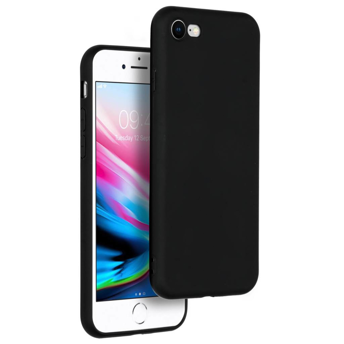 Accezz Color Backcover Apple iPhone SE (2022 / 2020) / 8 / 7 – Zwart