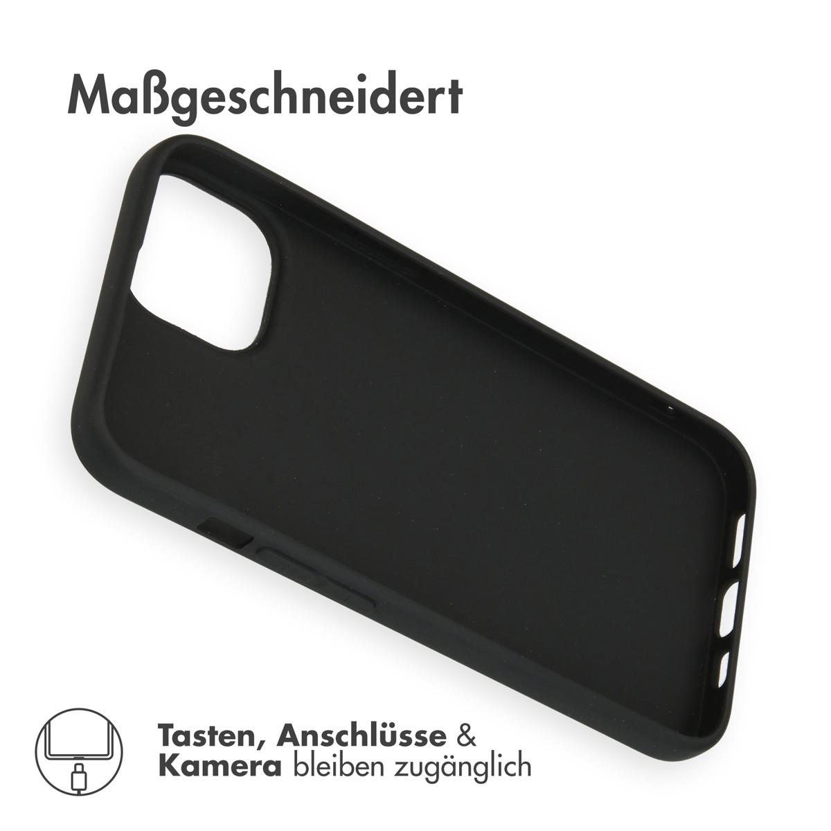 Accezz Color Backcover Apple iPhone 14 - Zwart - Afbeelding 10