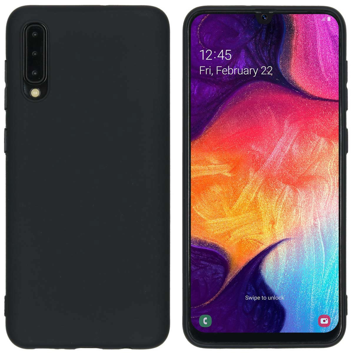 Accezz Color Backcover Samsung Galaxy A50 / A30s – Zwart