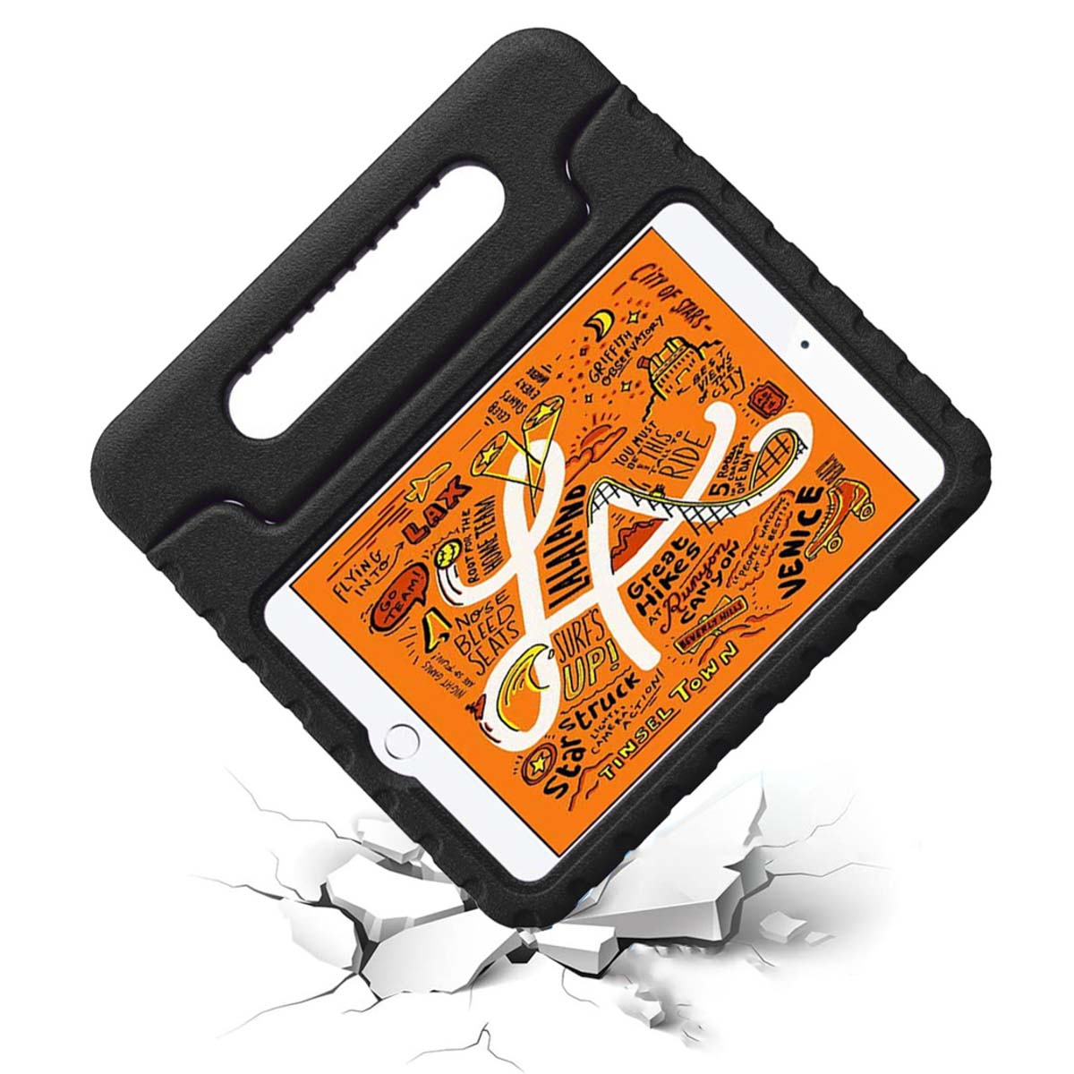 Accezz Kidsproof Backcover met handvat Apple iPad Mini 5 (2019) / Mini 4 (2015) - Zwart - Afbeelding 2